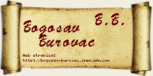 Bogosav Burovac vizit kartica